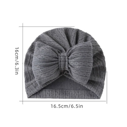 Cute Bowknot Baby Turban Hat – Soft Cotton Headwrap