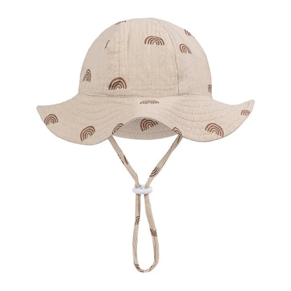 Floral Print Baby Bucket Hat – Soft Cotton Sun Cap