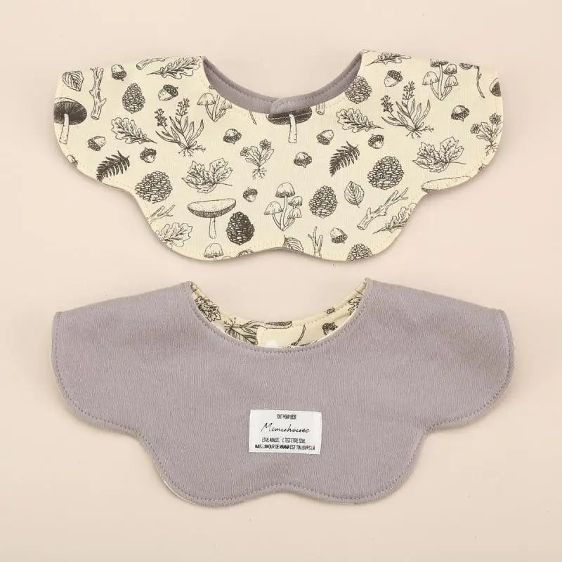 360° Rotatable Cotton Baby Bib – 6-Layer Double-Sided Animal Print