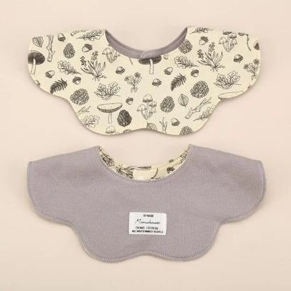360° Rotatable Cotton Baby Bib – 6-Layer Double-Sided Animal Print